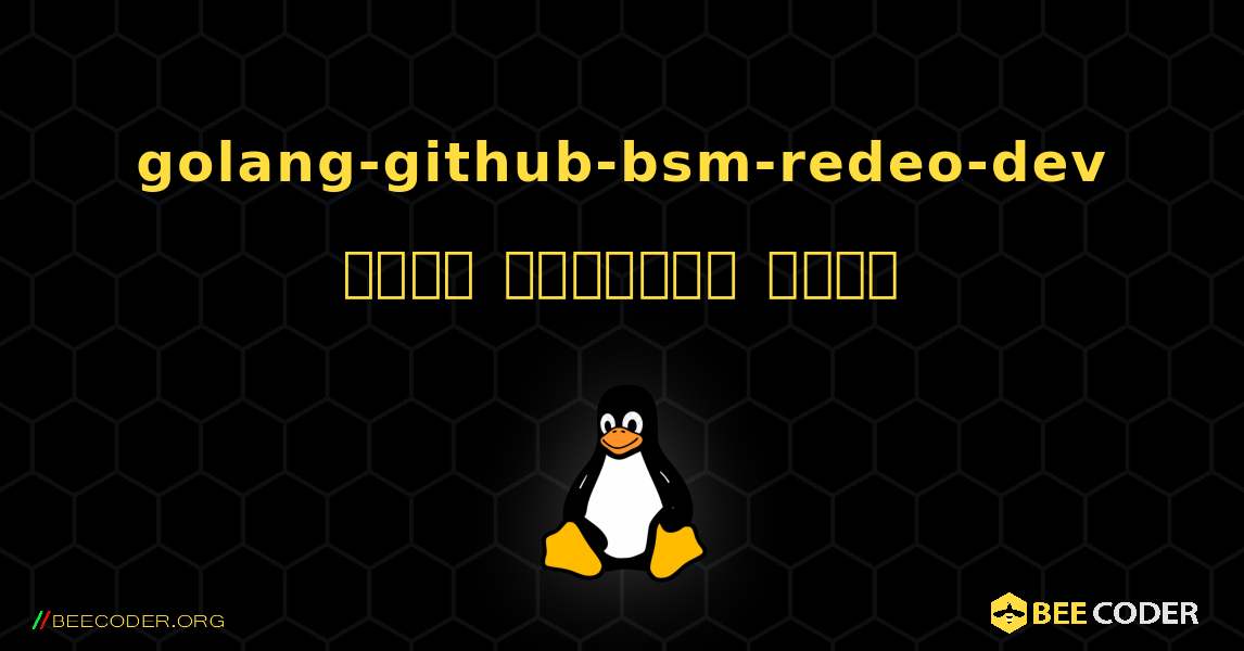 golang-github-bsm-redeo-dev  कैसे स्थापित करें. Linux
