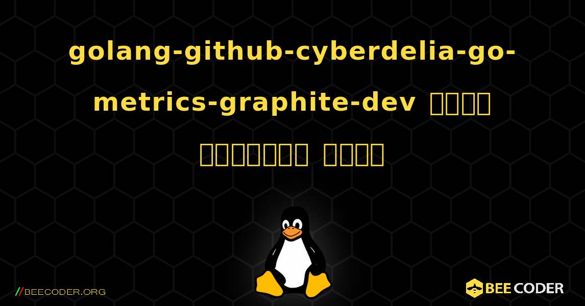 golang-github-cyberdelia-go-metrics-graphite-dev  कैसे स्थापित करें. Linux