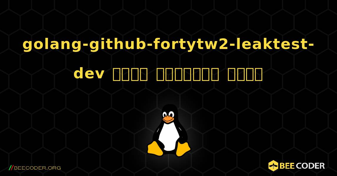 golang-github-fortytw2-leaktest-dev  कैसे स्थापित करें. Linux