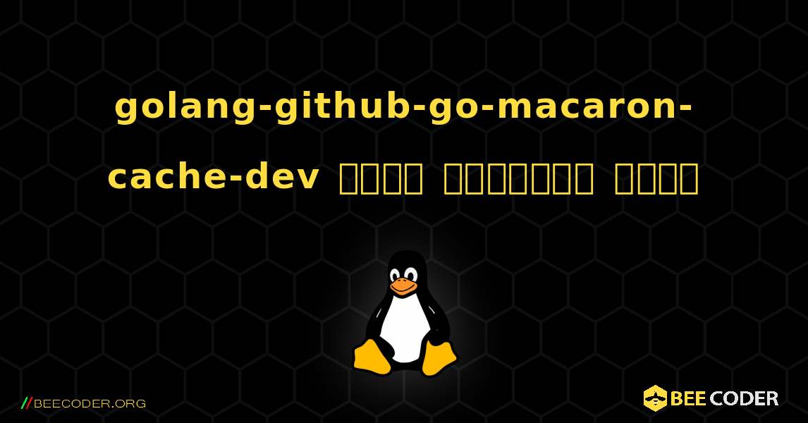 golang-github-go-macaron-cache-dev  कैसे स्थापित करें. Linux