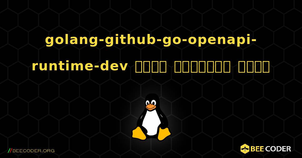 golang-github-go-openapi-runtime-dev  कैसे स्थापित करें. Linux