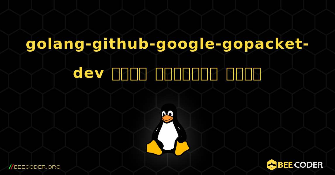 golang-github-google-gopacket-dev  कैसे स्थापित करें. Linux