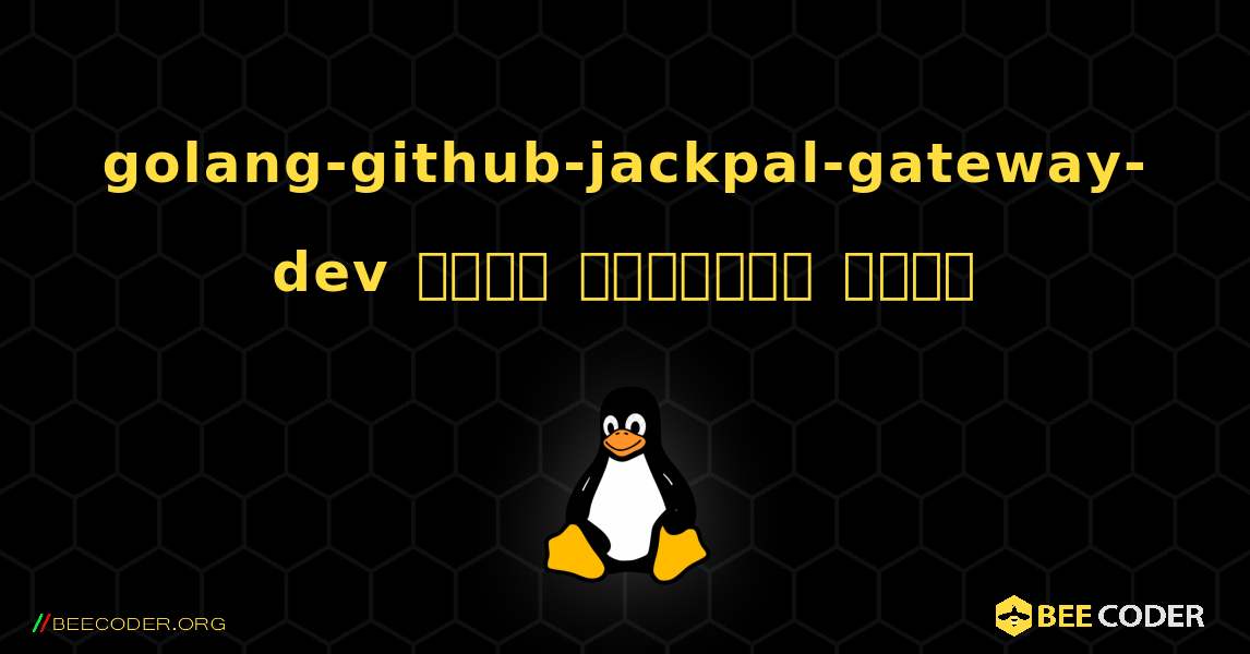 golang-github-jackpal-gateway-dev  कैसे स्थापित करें. Linux