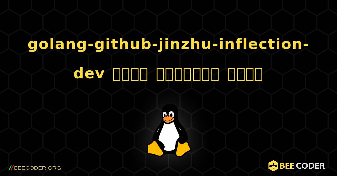 golang-github-jinzhu-inflection-dev  कैसे स्थापित करें. Linux