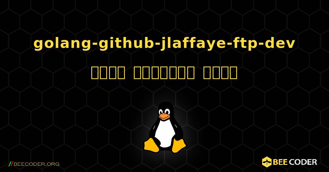 golang-github-jlaffaye-ftp-dev  कैसे स्थापित करें. Linux