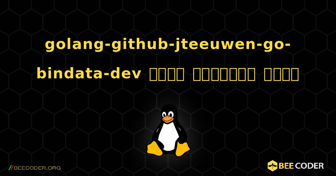 golang-github-jteeuwen-go-bindata-dev  कैसे स्थापित करें. Linux