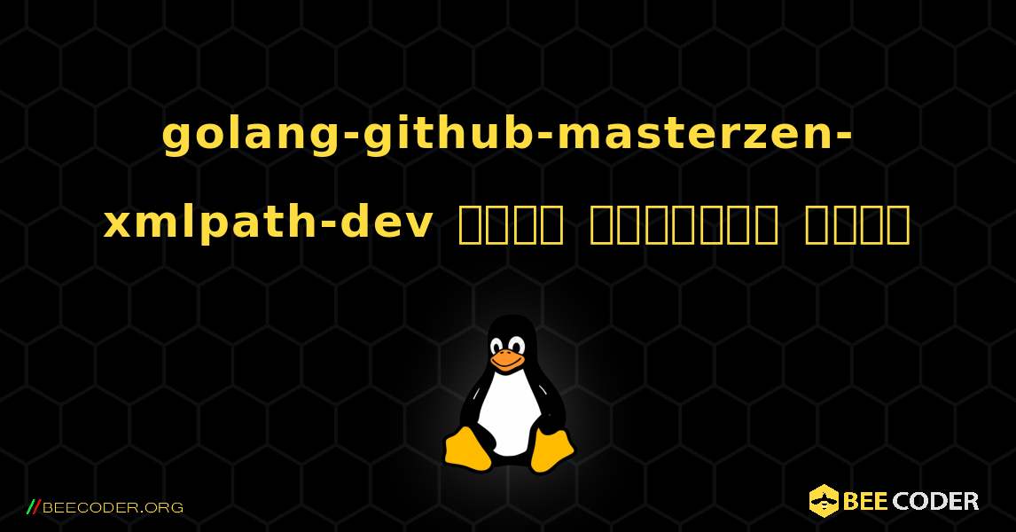 golang-github-masterzen-xmlpath-dev  कैसे स्थापित करें. Linux