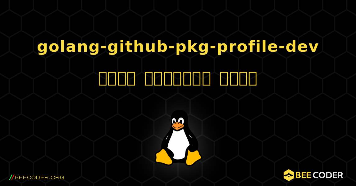 golang-github-pkg-profile-dev  कैसे स्थापित करें. Linux