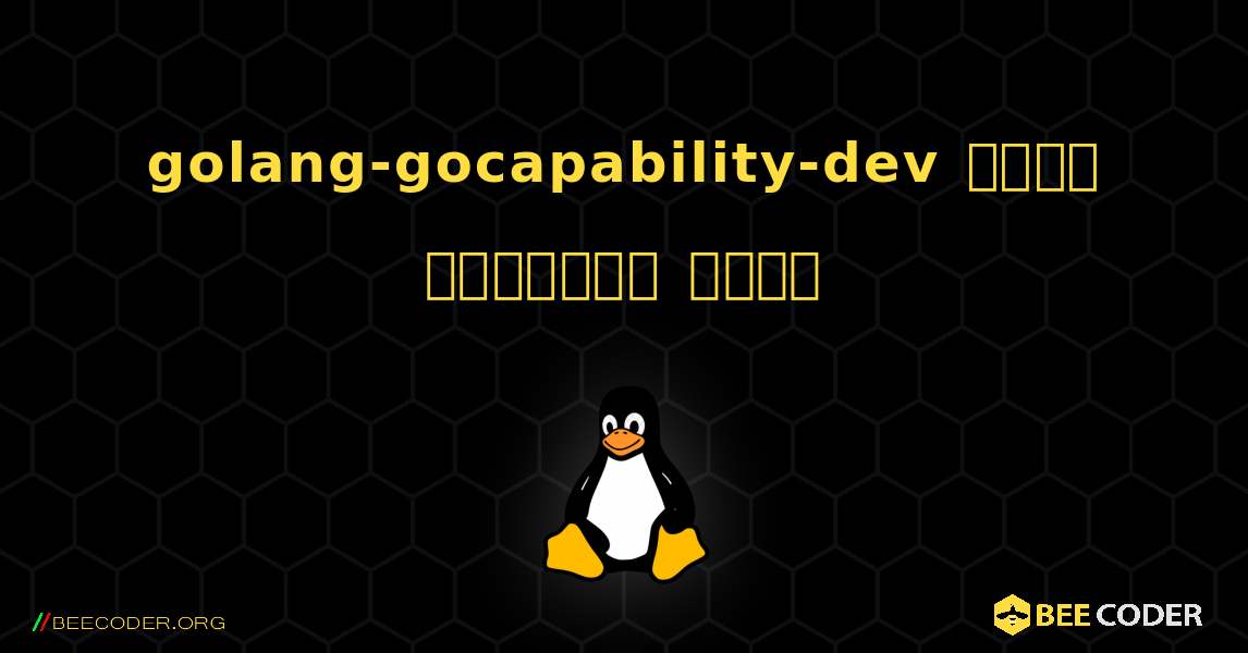 golang-gocapability-dev  कैसे स्थापित करें. Linux