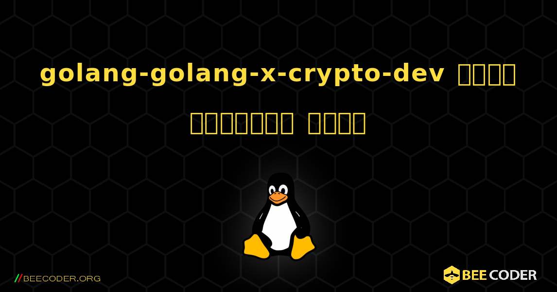 golang-golang-x-crypto-dev  कैसे स्थापित करें. Linux