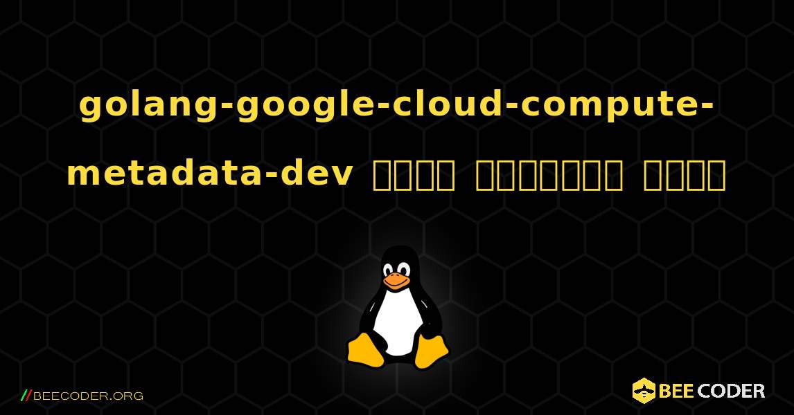 golang-google-cloud-compute-metadata-dev  कैसे स्थापित करें. Linux