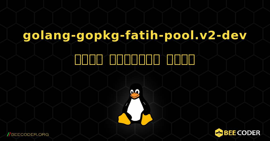golang-gopkg-fatih-pool.v2-dev  कैसे स्थापित करें. Linux