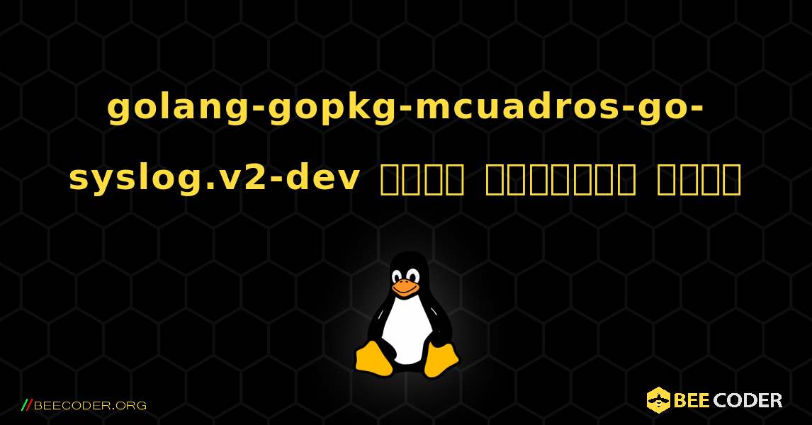 golang-gopkg-mcuadros-go-syslog.v2-dev  कैसे स्थापित करें. Linux