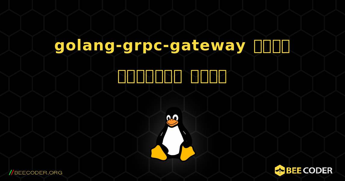 golang-grpc-gateway  कैसे स्थापित करें. Linux