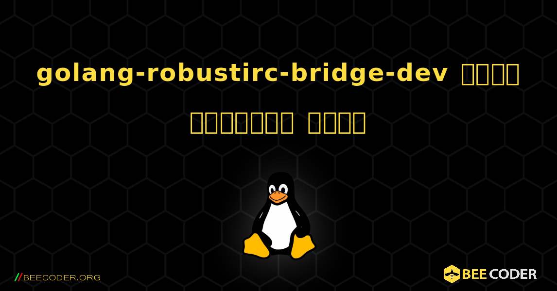 golang-robustirc-bridge-dev  कैसे स्थापित करें. Linux