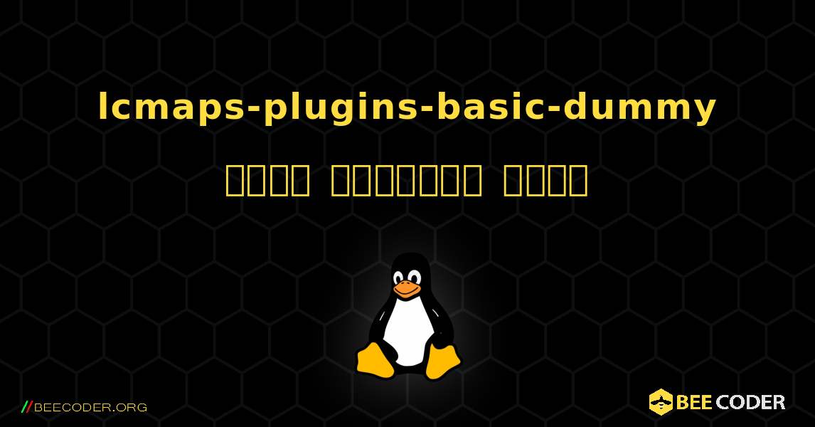 lcmaps-plugins-basic-dummy  कैसे स्थापित करें. Linux