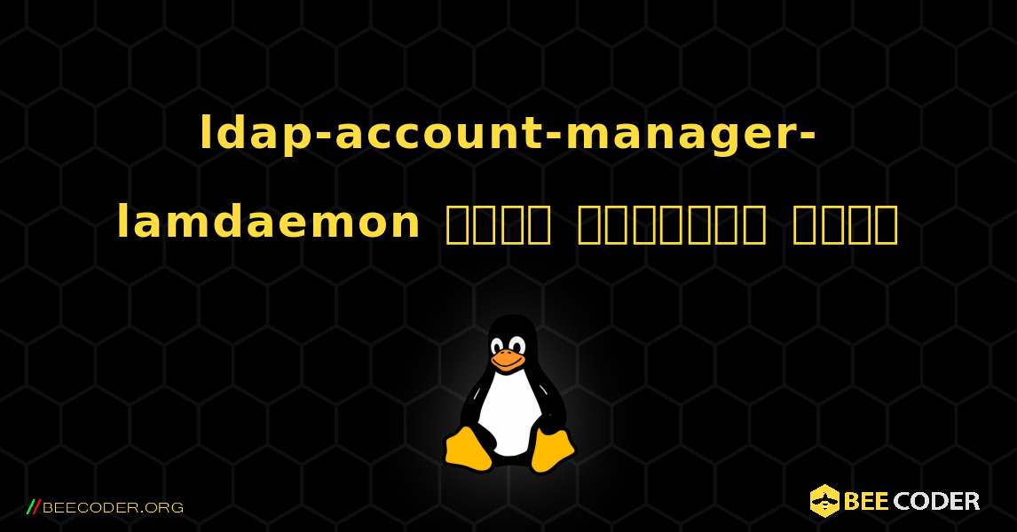 ldap-account-manager-lamdaemon  कैसे स्थापित करें. Linux