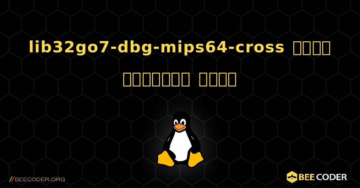 lib32go7-dbg-mips64-cross  कैसे स्थापित करें. Linux