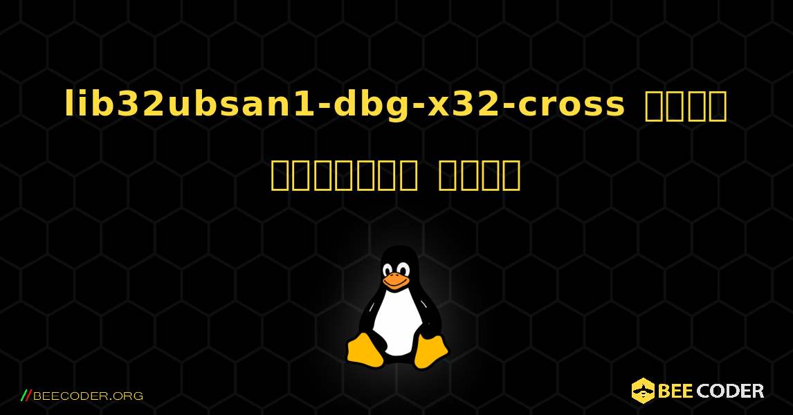 lib32ubsan1-dbg-x32-cross  कैसे स्थापित करें. Linux