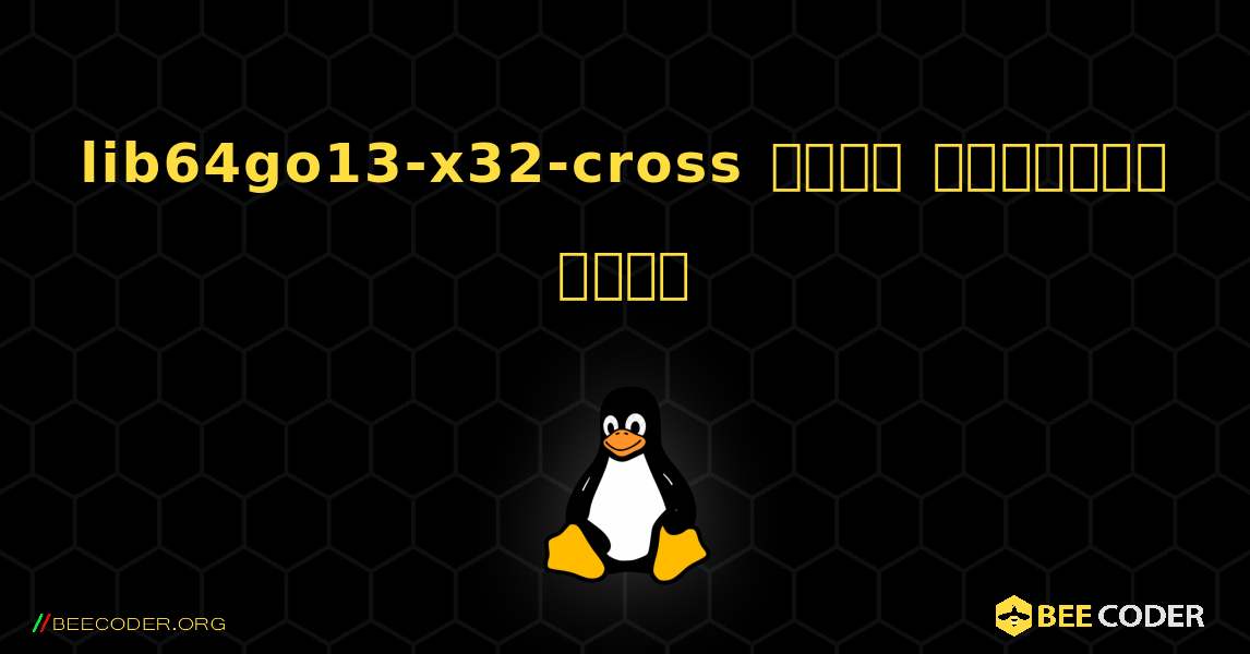 lib64go13-x32-cross  कैसे स्थापित करें. Linux
