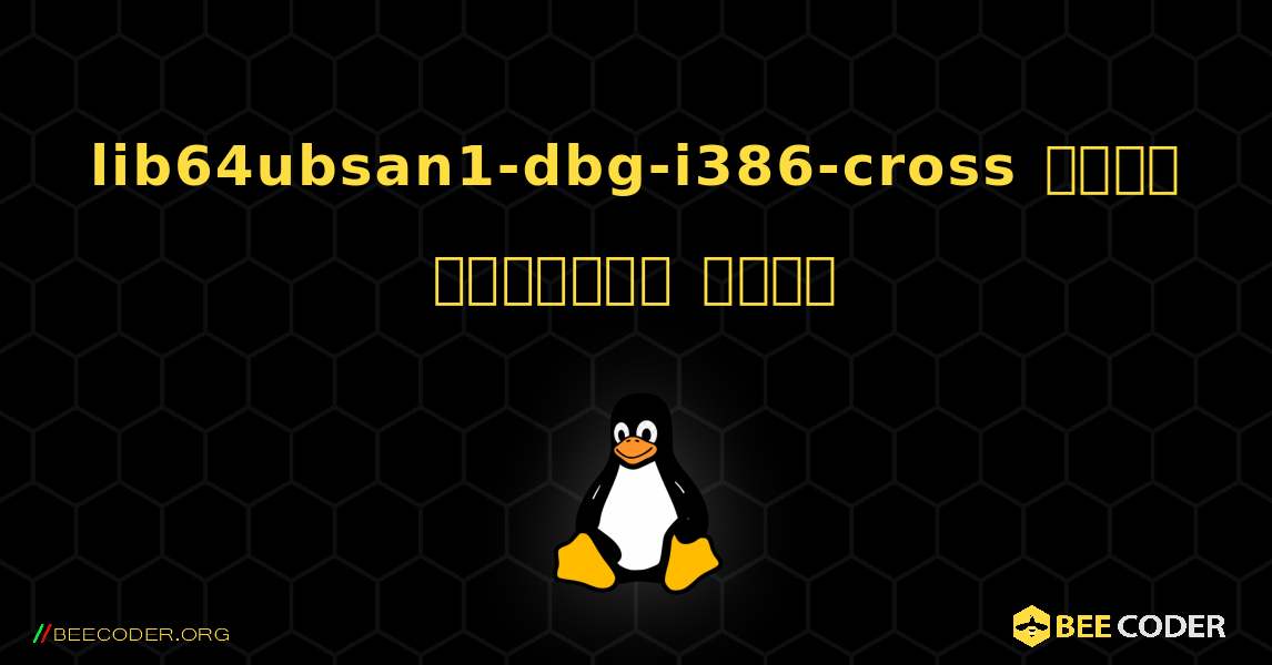 lib64ubsan1-dbg-i386-cross  कैसे स्थापित करें. Linux