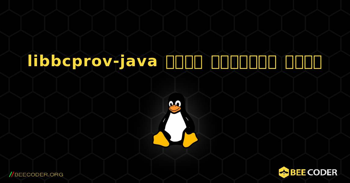 libbcprov-java  कैसे स्थापित करें. Linux