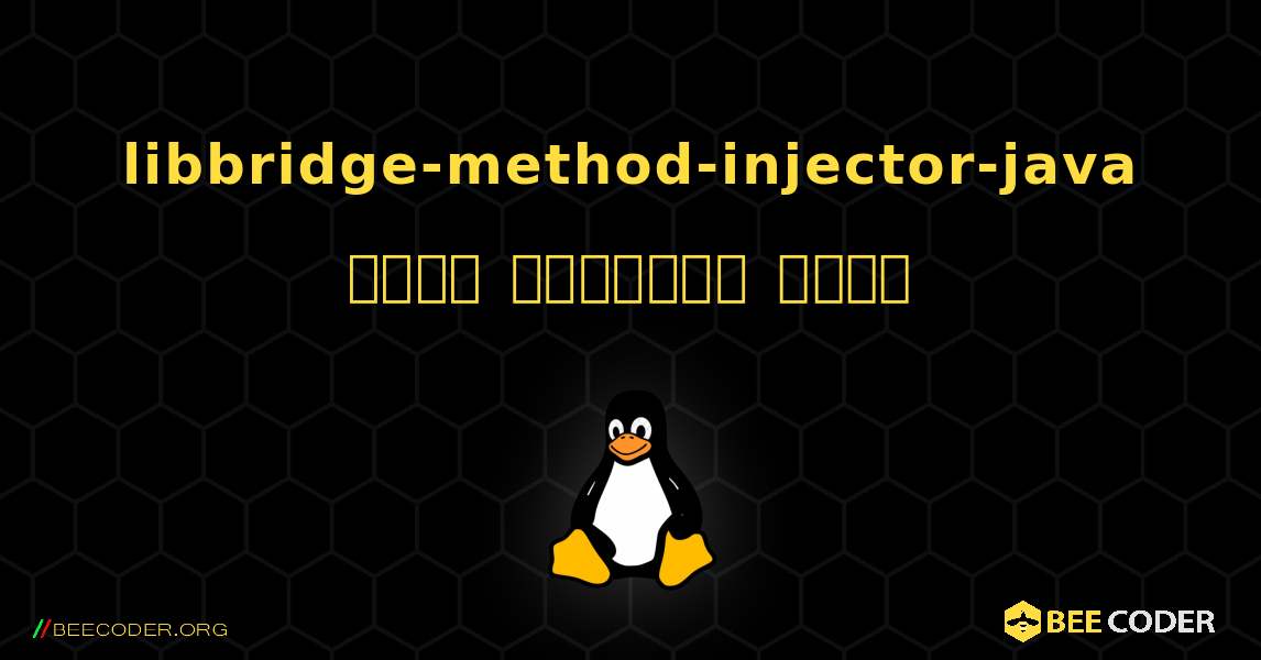 libbridge-method-injector-java  कैसे स्थापित करें. Linux