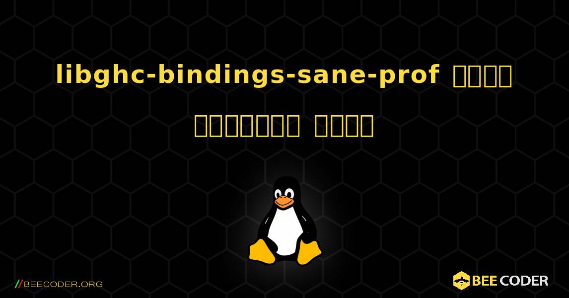 libghc-bindings-sane-prof  कैसे स्थापित करें. Linux