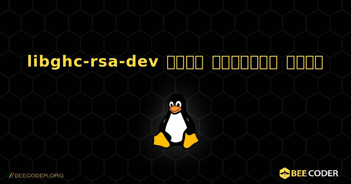 libghc-rsa-dev  कैसे स्थापित करें. Linux