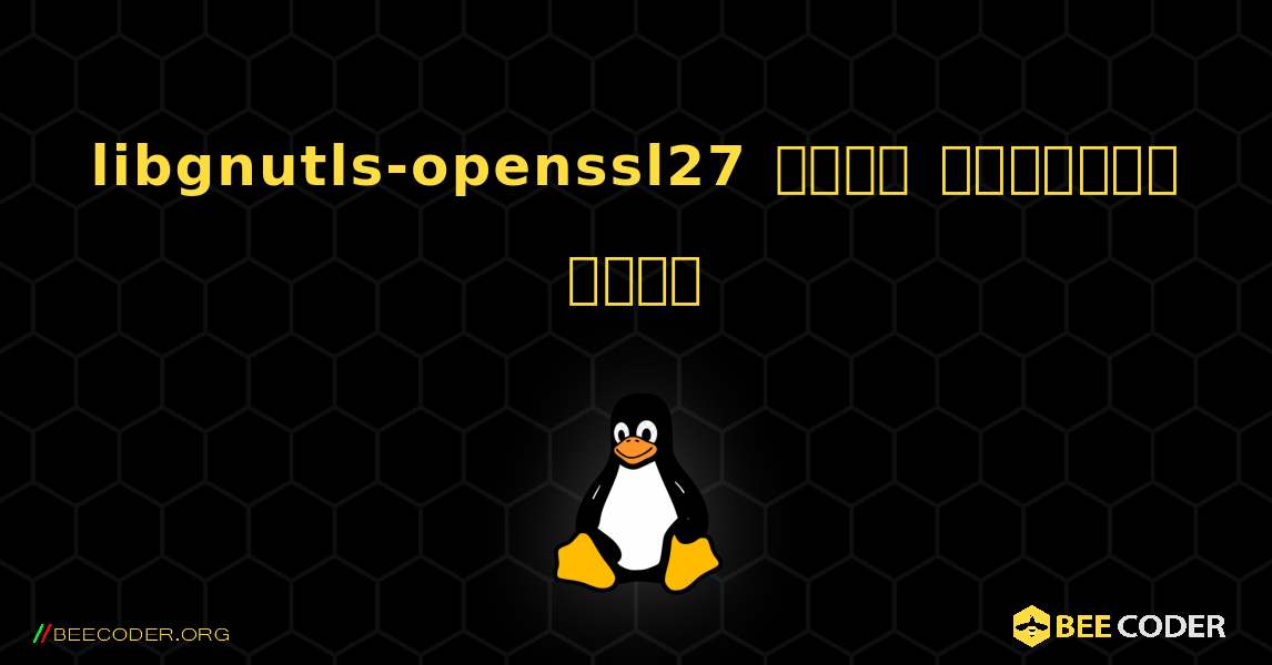 libgnutls-openssl27  कैसे स्थापित करें. Linux