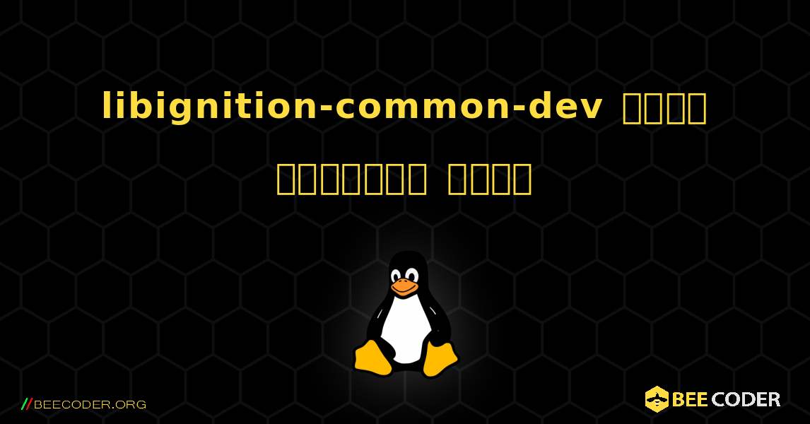 libignition-common-dev  कैसे स्थापित करें. Linux