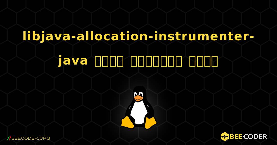 libjava-allocation-instrumenter-java  कैसे स्थापित करें. Linux