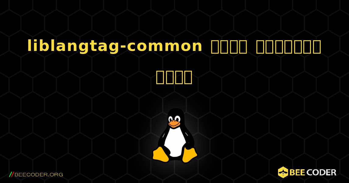 liblangtag-common  कैसे स्थापित करें. Linux