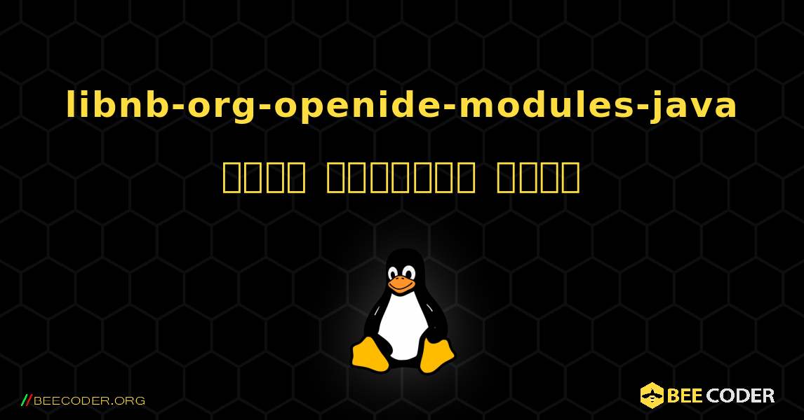 libnb-org-openide-modules-java  कैसे स्थापित करें. Linux