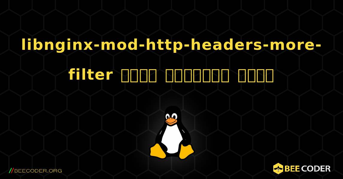 libnginx-mod-http-headers-more-filter  कैसे स्थापित करें. Linux