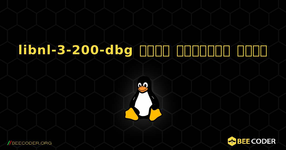 libnl-3-200-dbg  कैसे स्थापित करें. Linux