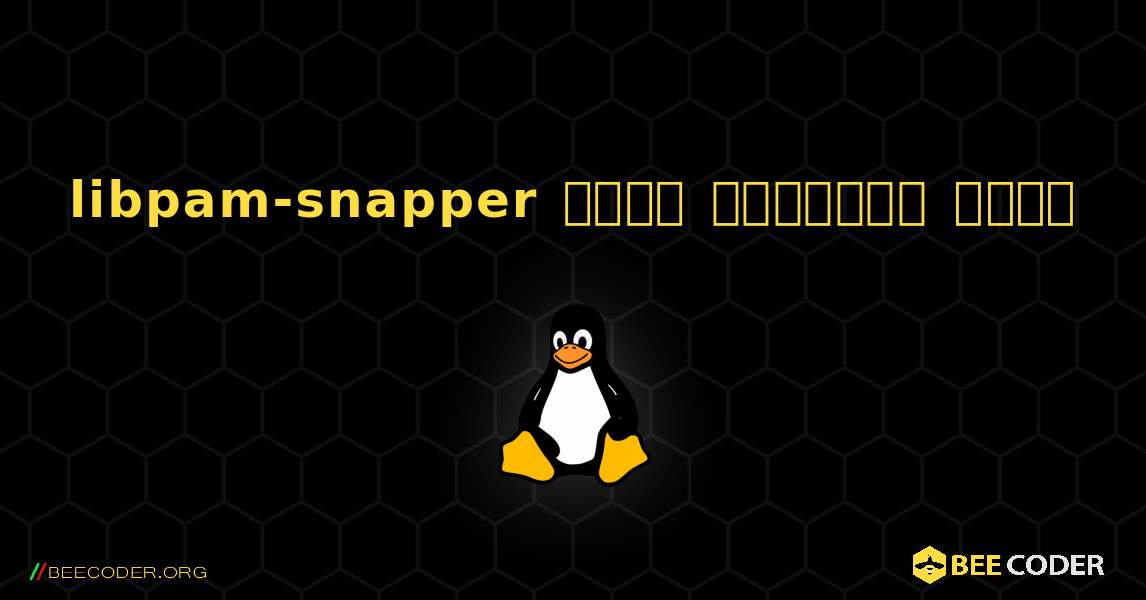 libpam-snapper  कैसे स्थापित करें. Linux