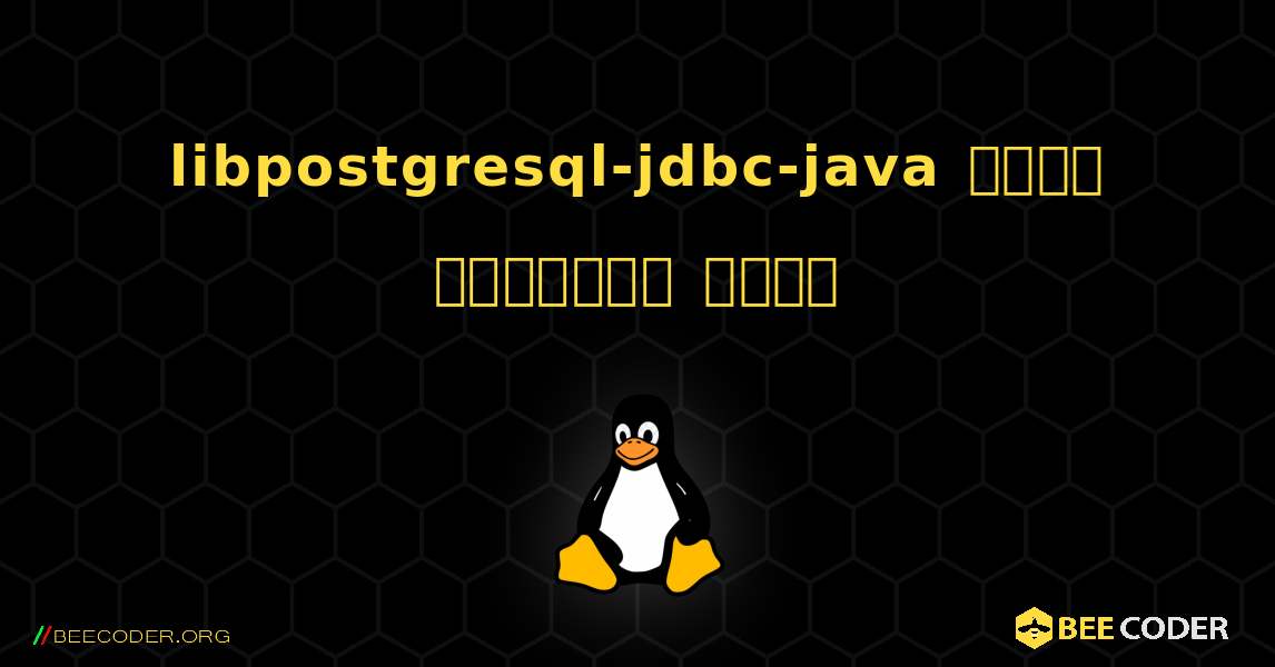 libpostgresql-jdbc-java  कैसे स्थापित करें. Linux