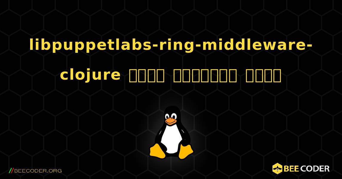 libpuppetlabs-ring-middleware-clojure  कैसे स्थापित करें. Linux