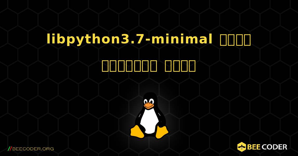 libpython3.7-minimal  कैसे स्थापित करें. Linux