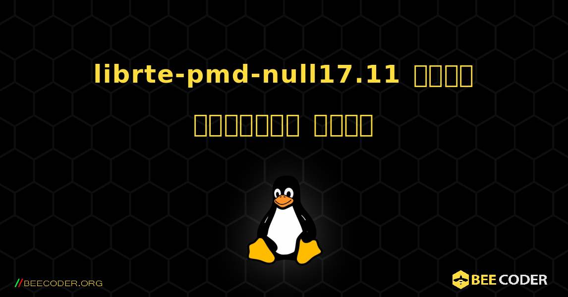 librte-pmd-null17.11  कैसे स्थापित करें. Linux