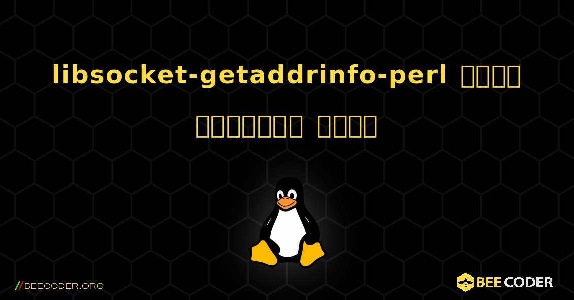 libsocket-getaddrinfo-perl  कैसे स्थापित करें. Linux