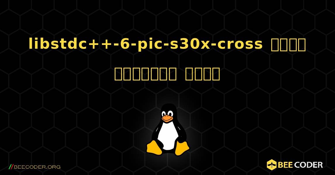 libstdc++-6-pic-s30x-cross  कैसे स्थापित करें. Linux