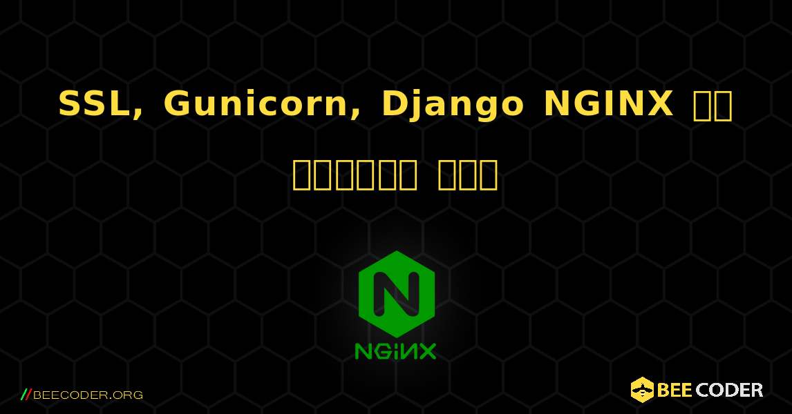 SSL, Gunicorn, Django NGINX से जुड़ते हैं. NGINX