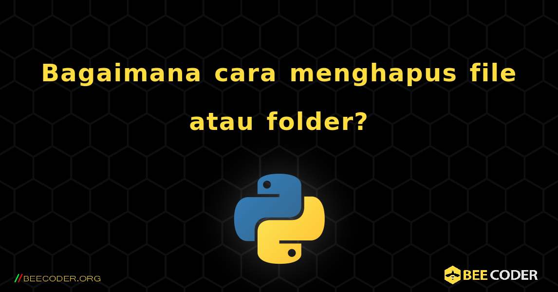 Bagaimana cara menghapus file atau folder?. Python