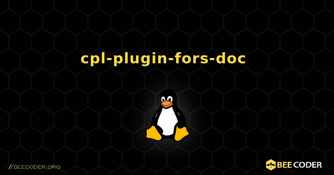 cpl-plugin-fors-doc  のインストール方法. Linux