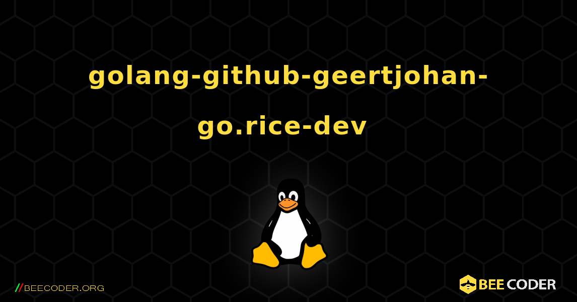 golang-github-geertjohan-go.rice-dev  のインストール方法. Linux