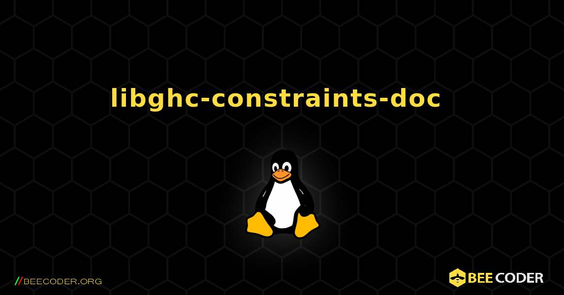 libghc-constraints-doc  のインストール方法. Linux