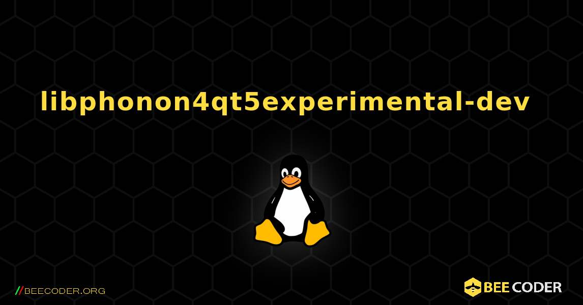 libphonon4qt5experimental-dev  のインストール方法. Linux