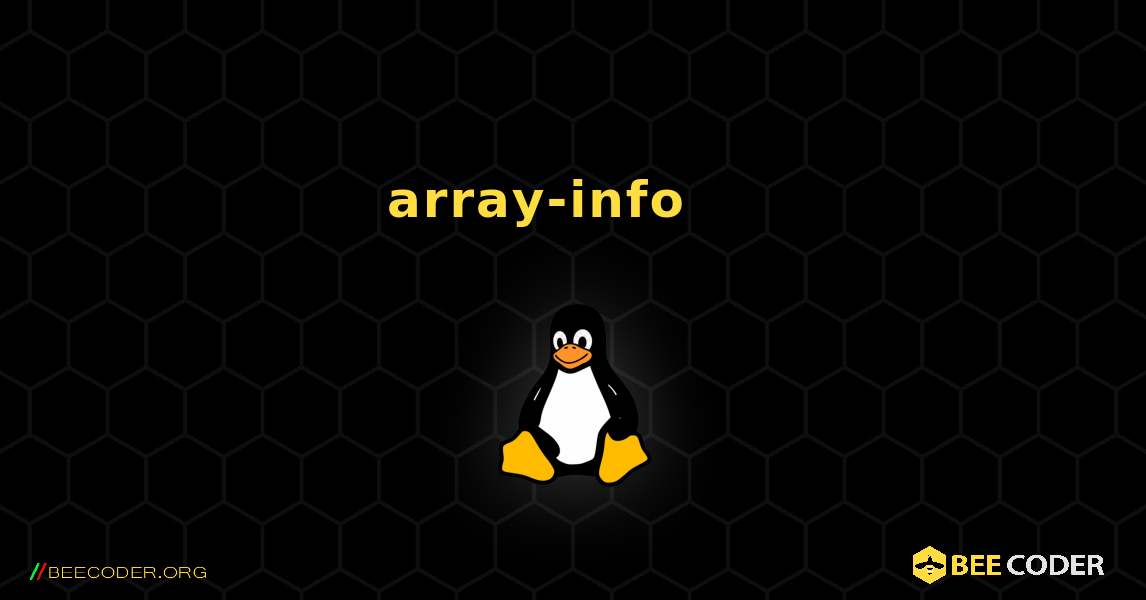 array-info 를 설치하는 방법. Linux